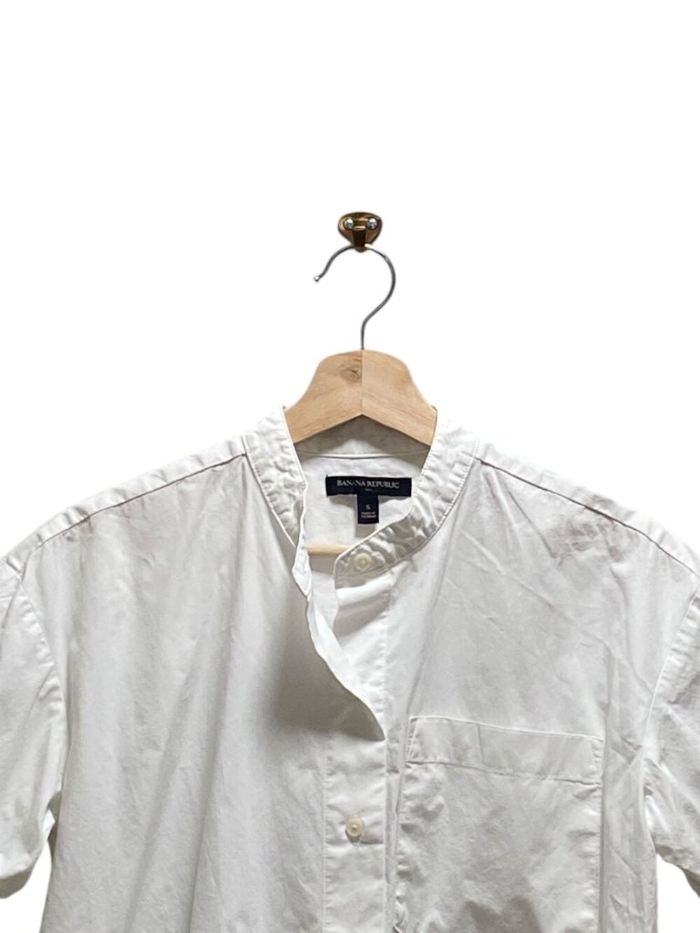 Banana Republic Button Down Shirt White Size S Minimalist Preppy Old Money Cute - Picture 7 of 16